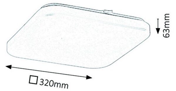 Rabalux LED stropní svítidlo Rob 1x32W | 2100lm | 3000K