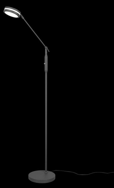 Trio 426510142 LED stojací svítidlo Franklin 1x6,5W | 650lm | 2700+3200+4000K - paměťová funkce, nastavitelná teplota osvětlení, stmívatelné, antracit