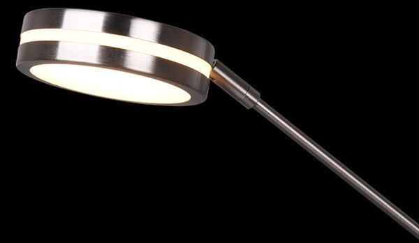 Trio 426510207 LED stojací svítidlo Franklin 1x35W+6,5W | 4100lm+650lm | 2700+3200+4000K - paměťová funkce, oddělené vypínače, nastavitelná teplota osvětlení, stmívatelné, matný nikl