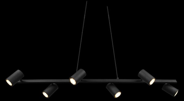 Trio 302400632 závěsné bodové stropní svítidlo Marley 6x35W | GU10 - černá