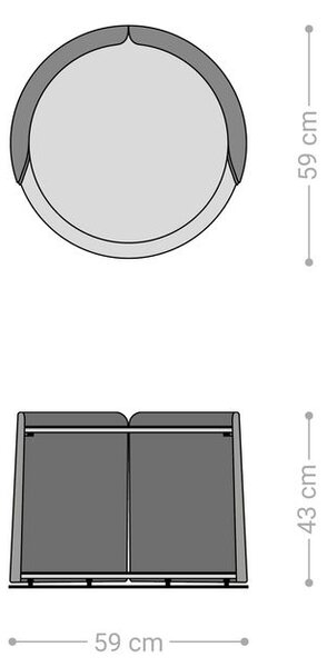 DELIFE Konferenční stolek Daban 59x59 cm keramika Laminam®Noir Desir hnědá podnož kov titanová