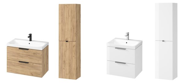 Cersanit Malika, závěsná umyvadlová skříňka 794x450x551 mm, bílá lesklá, S598-048-DSM