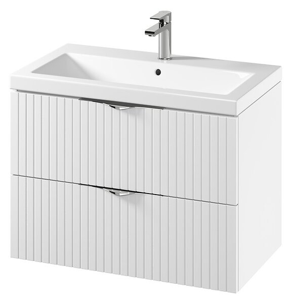 Cersanit Tirso, závěsná umyvadlová skříňka 794x447x572 mm + keramické umyvadlo, bílá matná, S801-547