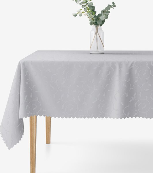 Goldea sváteční hranatý teflonový ubrus - šedý s velkými ornamenty 140 x 220 cm