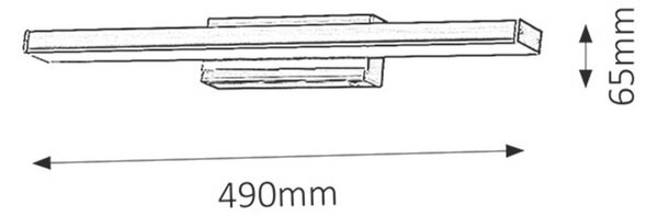 Rabalux LED koupelnové svítidlo nad zrcadlo John 1x12W | 1080lm | 4000K | IP44 - chrom