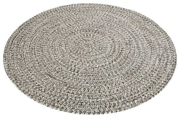 Hanse Home, Kusový koberec Braided 105552 Melange kruh – na ven i na doma, 200x200 (průměr) kruh, béžová, chodba / předsíň