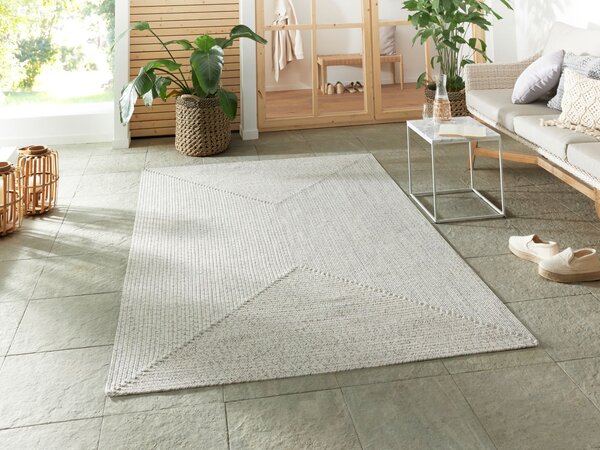 Hanse Home, Kusový koberec Braided 105553 Light Melange – na ven i na doma, 80x150, bílá, chodba / předsíň