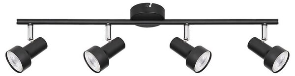 Rabalux KONRAD přisazené stropní bodové svítidlo 4x50W | GU10 | IP20 - nastavitelné, černá