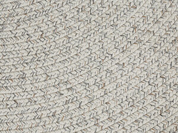 Hanse Home, Kusový koberec Braided 105553 Light Melange kruh – na ven i na doma, 150x150 (průměr) kruh, bílá, chodba / předsíň