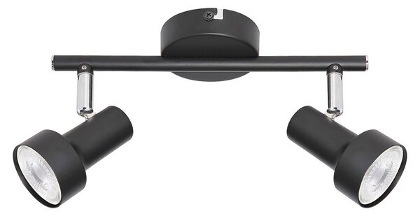 Rabalux KONRAD přisazené stropní bodové svítidlo 2x50W | GU10 | IP20 - nastavitelné, černá