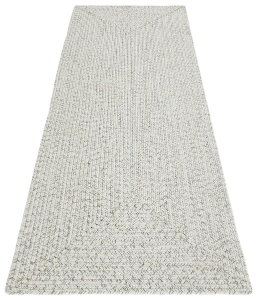 Hanse Home, Kusový koberec Braided 105553 Light Melange – na ven i na doma, 80x150, bílá, chodba / předsíň