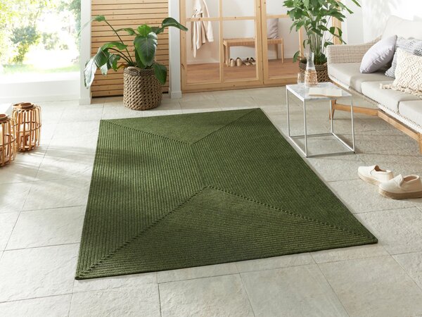 Hanse Home, Kusový koberec Braided 105554 Green – na ven i na doma, 80x150, zelená, chodba / předsíň