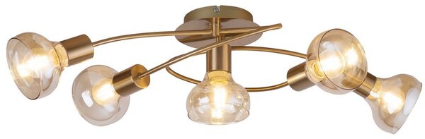Rabalux HOLLY stropní svítidlo max. 5x40W | E14 | IP20 - antická zlatá