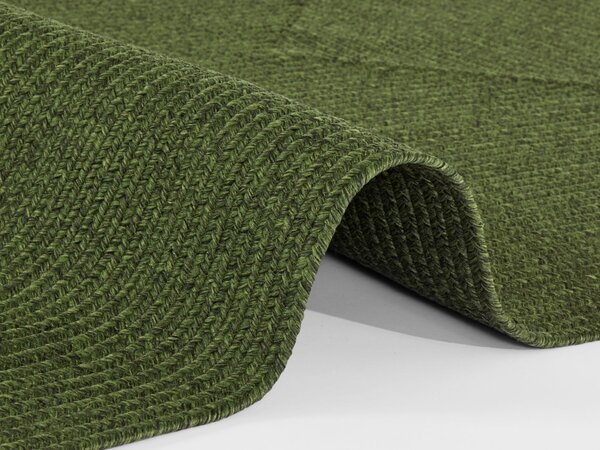 Hanse Home, Kusový koberec Braided 105554 Green kruh – na ven i na doma, 200x200 (průměr) kruh, zelená, chodba / předsíň