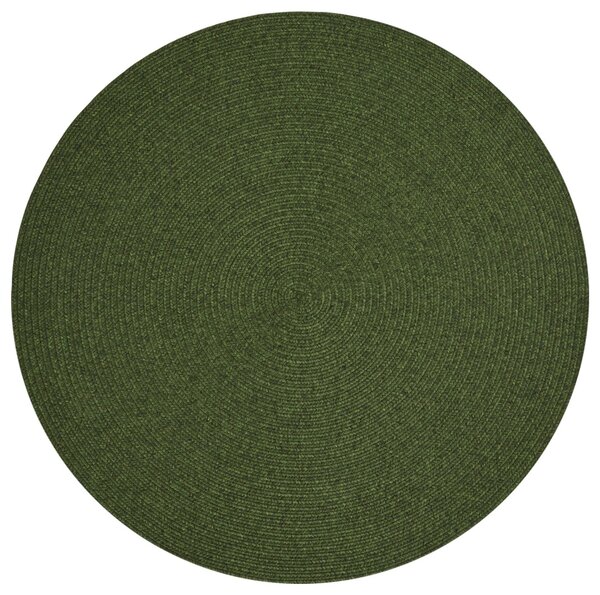 NORTHRUGS - Hanse Home, Kusový koberec Braided 105554 Green kruh | zelená Typ: kulatý 200x200 cm
