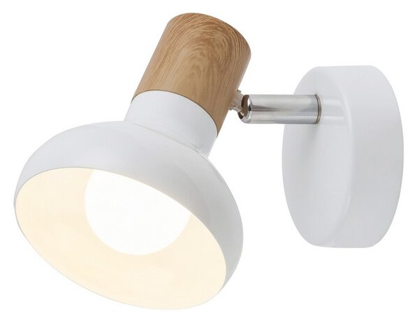 Rabalux HOLLY nástěnné bodové svítidlo max. 1x40W | E14 | IP20 - bílá, světlé dřevo