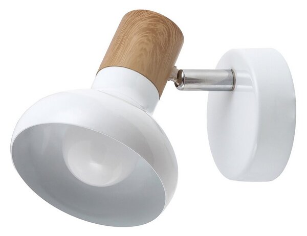Rabalux HOLLY nástěnné bodové svítidlo max. 1x40W | E14 | IP20 - bílá, světlé dřevo
