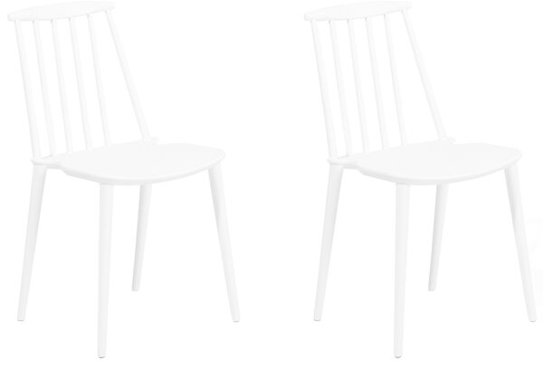 Set dvou bílých jídelních židlí VENTNOR