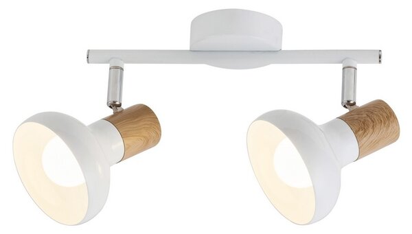 Rabalux HOLLY stropní bodové svítidlo max. 2x40W | E14 | IP20 - bílá, světlé dřevo
