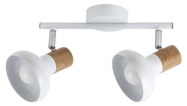 Rabalux HOLLY stropní bodové svítidlo max. 2x40W | E14 | IP20 - bílá, světlé dřevo