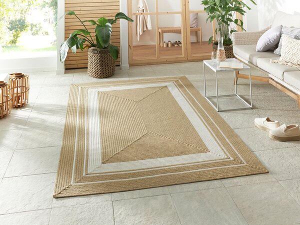Hanse Home, Kusový koberec Braided 105556 Creme Beige – na ven i na doma, 120x170, béžová, chodba / předsíň