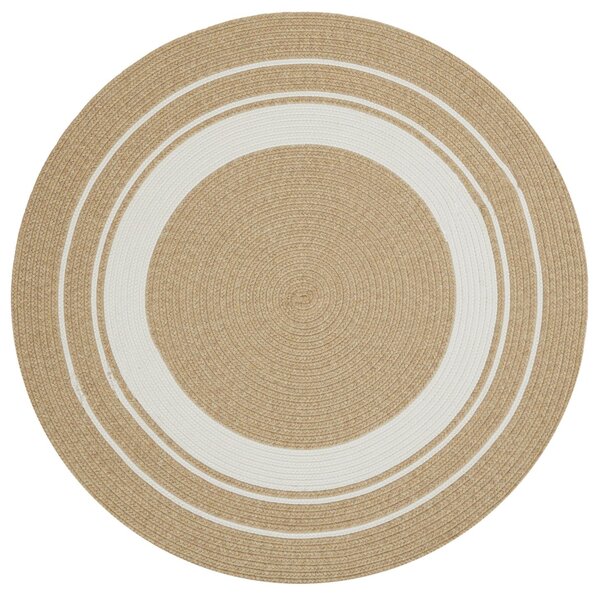 NORTHRUGS - Hanse Home koberce Kusový koberec Braided 105556 Creme Beige kruh – na ven i na doma - 200x200 (průměr) kruh cm