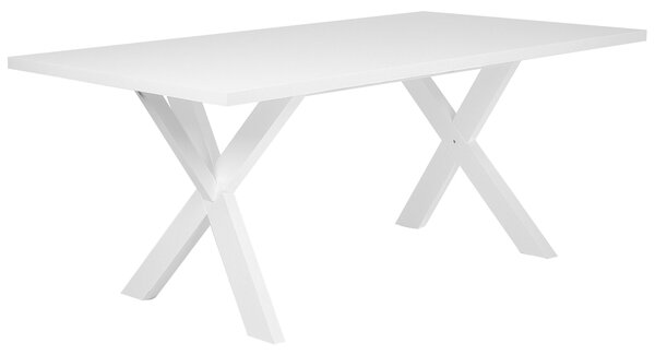 Bílý jídelní stůl 180 x 100 cm LISALA