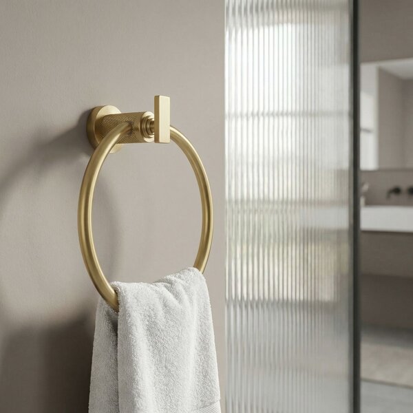 Koupelnový věšák Ring 81307 Virro Brush Gold