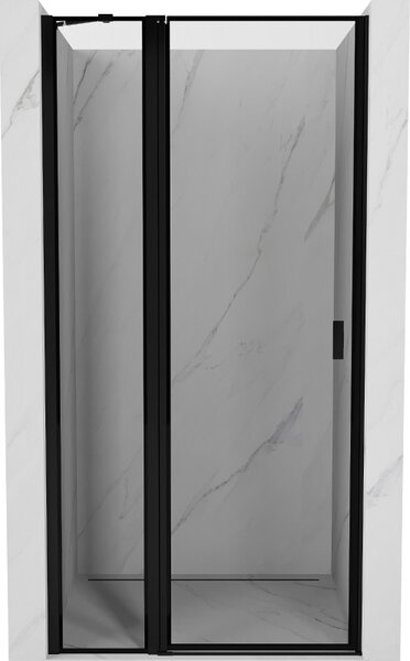 Mexen MIST, 1-křídlé sprchové dveře (1d+1s) 70x200 cm, 6mm čiré sklo s černým rámem, levá varianta, 8A4-070-000-70-70-L