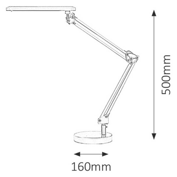 Rabalux LED stolní lampa COLIN 6W/350lm/4500K/bílá barva