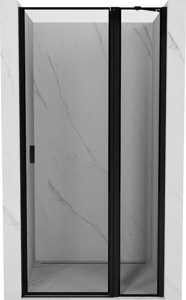 Mexen MIST, 1-křídlé sprchové dveře (1d+1s) 70x200 cm, 6mm čiré sklo s černým rámem, pravý, 8A4-070-000-70-70-P