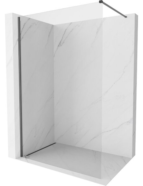 Mexen, Mexen Kioto-X sprchová stěna 80 x 200 cm, průhledná 10 mm, pistolově šedá kartáčovaná - 800-080-101-66-00-X