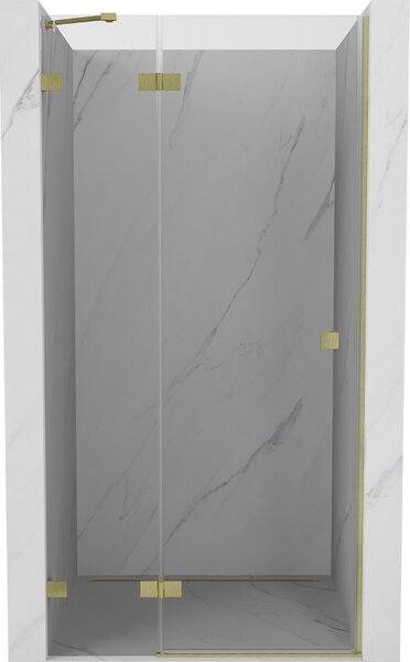 Mexen, Mexen Lunar levé výklopné sprchové dveře 70 cm, transparentní, broušené zlaté - 834-070-000-55-00-L