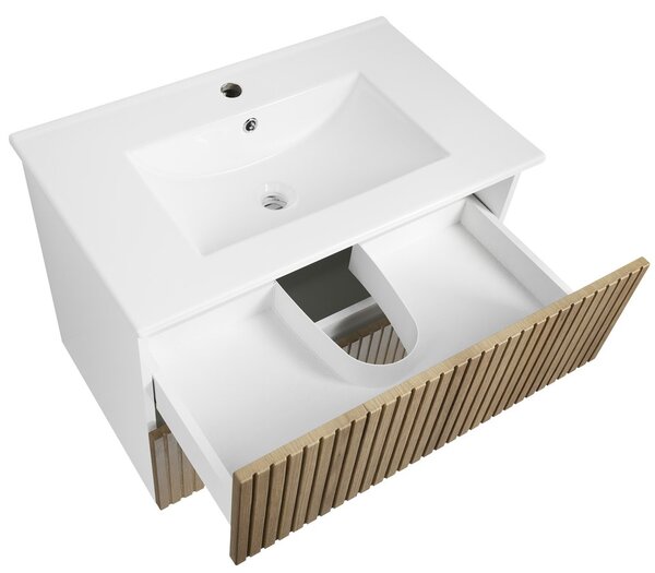 Aqualine Aqualine, PANEDA STRIP umyvadlová skříňka 74,5x55x45,2cm, dub emporio, PN375