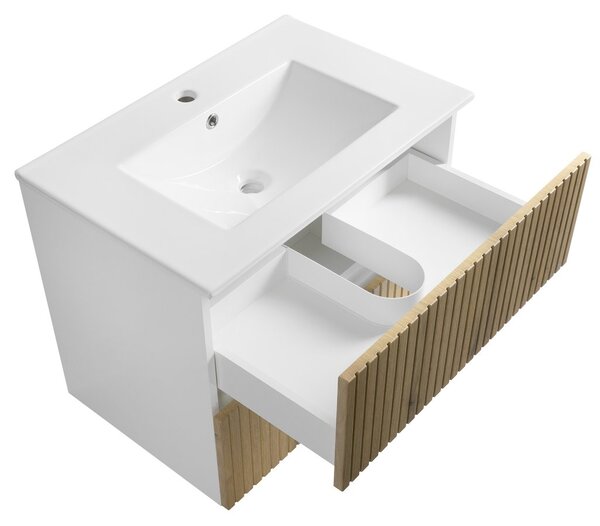 Aqualine Aqualine, PANEDA STRIP umyvadlová skříňka 69,5x55x45,2cm, dub emporio, PN370