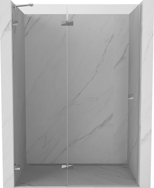 Mexen, Mexen Lunar levé výklopné sprchové dveře 130 cm, transparentní, chrom - 834-130-000-01-00-L