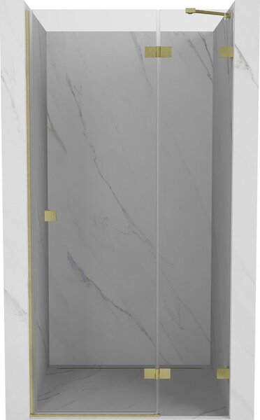 Mexen, Mexen Lunar pravé otočné sprchové dveře 70 cm, transparentní, broušené zlaté - 834-070-000-55-00-P