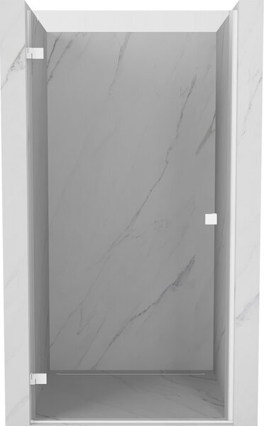 Mexen, Mexen Lunar-B Otočné levé sprchové dveře 60 cm, transparentní, bílé - 832-060-000-20-00-L