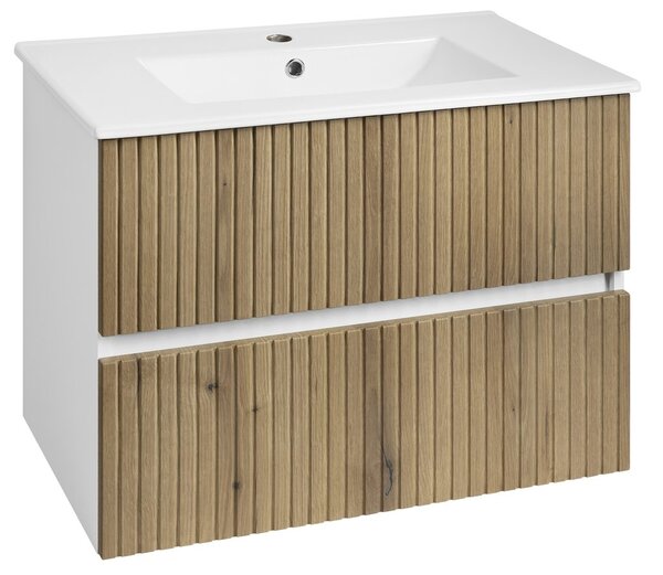 Aqualine Aqualine, PANEDA STRIP umyvadlová skříňka 74,5x55x45,2cm, dub emporio, PN375