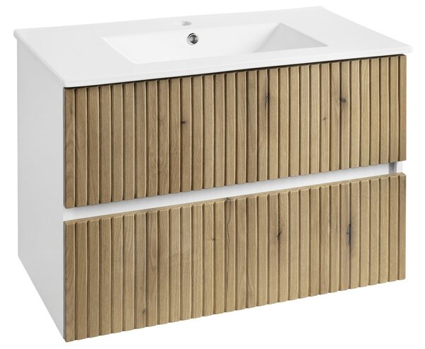 Aqualine Aqualine, PANEDA STRIP umyvadlová skříňka 79,5x55x45,2cm, dub emporio, PN380