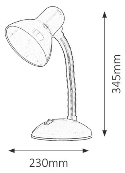 Rabalux DYLAN stolní lampa 40W | E27 | IP20 - růžová