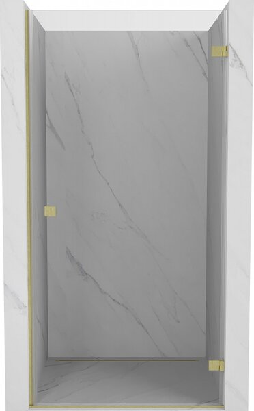 Mexen, Mexen Lunar-B výklopné pravé sprchové dveře 65 cm, transparentní, broušené zlato - 832-065-000-55-00-P