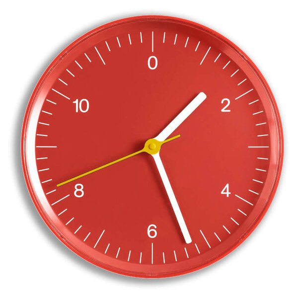 HAY Nástěnné hodiny Wall Clock, red