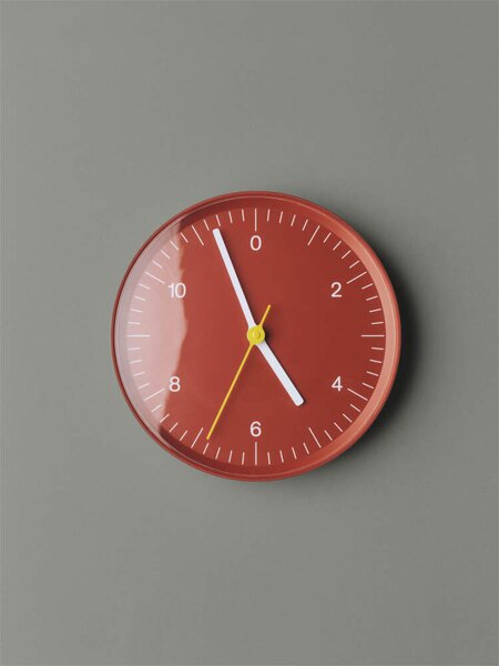 HAY Nástěnné hodiny Wall Clock, red