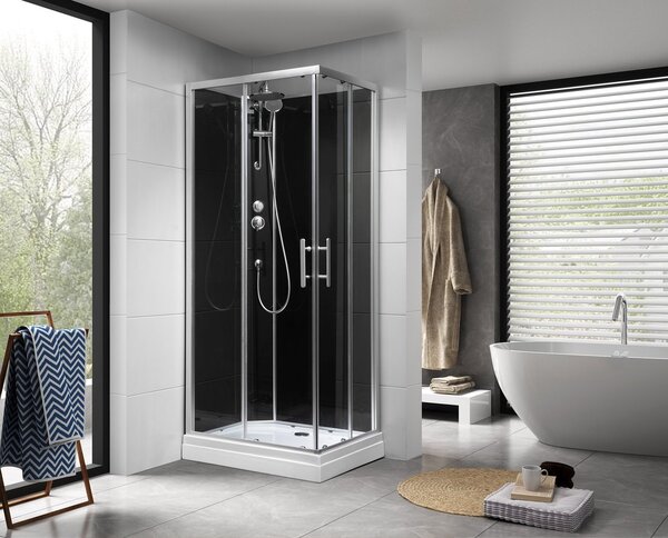 Aqualine Aqualine, GRANVIK obdélníkový sprchový box 700x900x2180mm, čiré sklo, GG70X90
