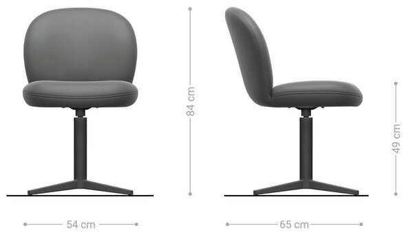 DELIFE Jídelní židle Nube-Flex bouclé bílá křížová podnož titanový efekt 360° otočný taštičkové pružiny