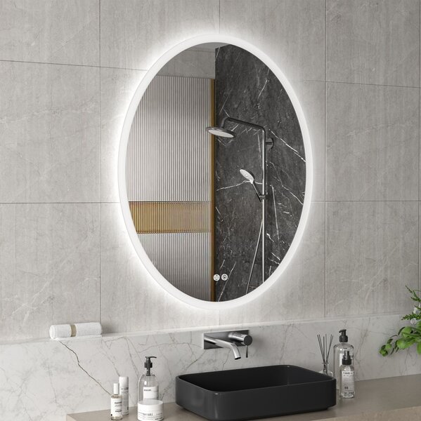 Erga Paola, oválné LED zrcadlo 80x100cm, 2645 lm, 3 barvy světla, přední a zadní osvětlení, ERG-V01-302-1080-00