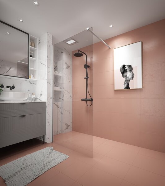 Erga Paris, sprchová zástěna Walk-In 30x200 cm, 8mm čiré sklo, bílý matný profil, ERG-V02-PARIS-030x200-CL-WH