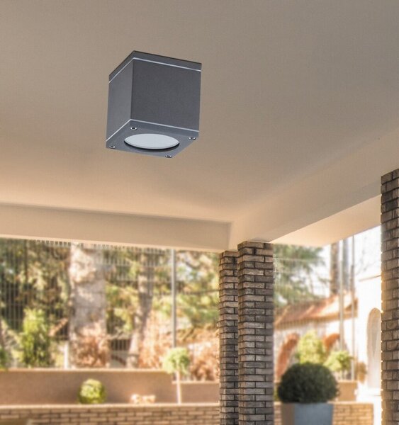 Rabalux AKRON venkovní stropní svítidlo max. 35W | GU10 | IP54 - antracit
