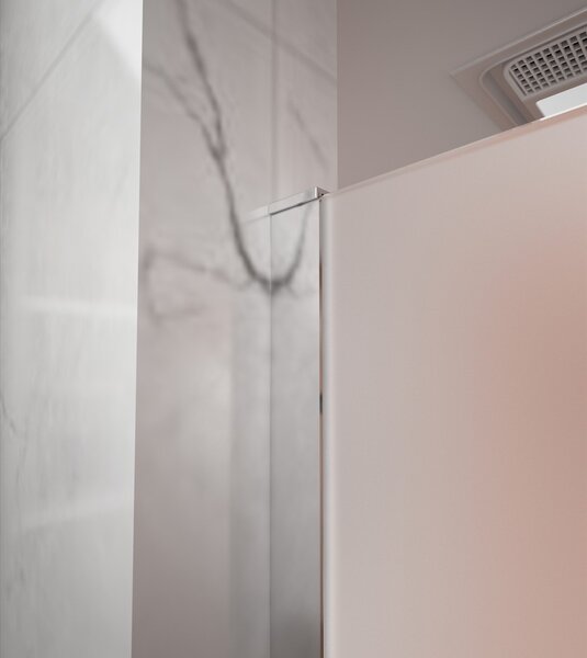 Erga Paris, sprchová zástěna Walk-In 50x200 cm, 8mm sklo námraza, chromový profil, ERG-V02-PARIS-050x200-FR-CR
